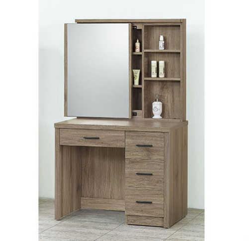 E162-14 古橡3尺鏡台 含椅