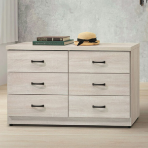 E231-5 鋼刷白六斗櫃