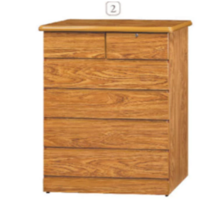 E236-8 柚木五斗櫃（側板木心板.滑軌）