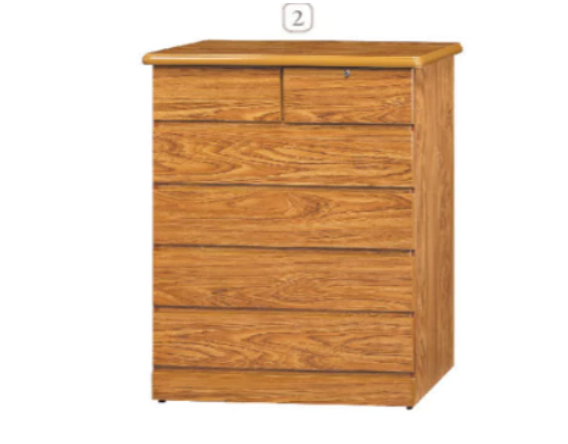 E236-8 柚木五斗櫃（側板木心板.滑軌）