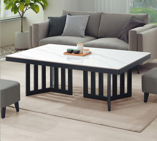 E243-1 岩板5尺大茶几 ⊙不含椅、 亮面岩板、