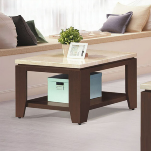 E244-2 胡桃耐磨2尺小茶几 仿石紋、