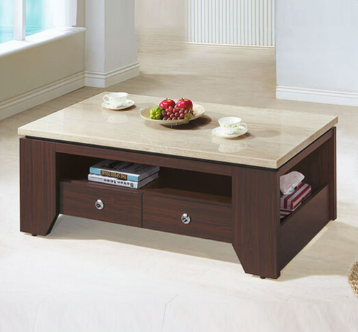 E247-4 胡桃耐磨仿石紋面4尺大茶几