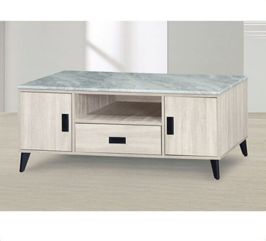 E250-1 艾斯白橡大茶几 ⊙含石面