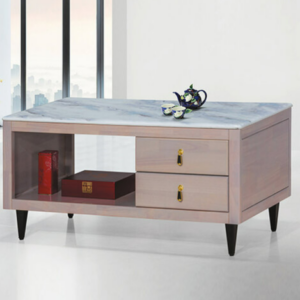 E250-2 雅典娜洗白大茶几 超晶石橡膠木半實木