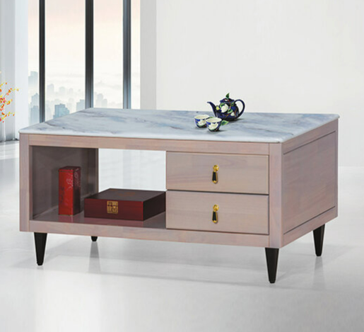 E250-2 雅典娜洗白大茶几 超晶石橡膠木半實木