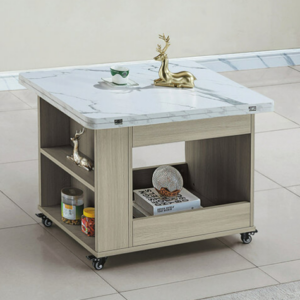 E254-3 灰梧桐旋轉小茶几 無升降功能