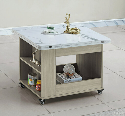 E254-3 灰梧桐旋轉小茶几 無升降功能