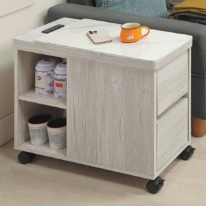 E261-5 鄉村白榆木岩板長櫃 ⊙附插座、