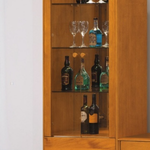 E263-1 米娜淺柚木2.3尺展示櫃