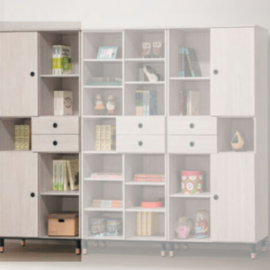 E288-4 鋼刷白3*7尺開放書櫃