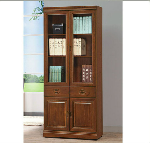 E312-6 樟木皇家3*6尺中抽書櫥