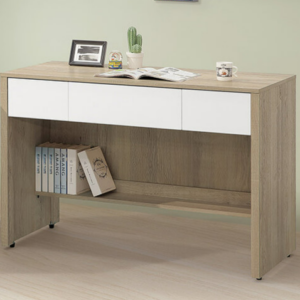 E314-1 肯詩特原橡雙色4尺三抽書桌