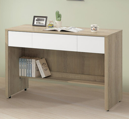 E314-1 肯詩特原橡雙色4尺三抽書桌