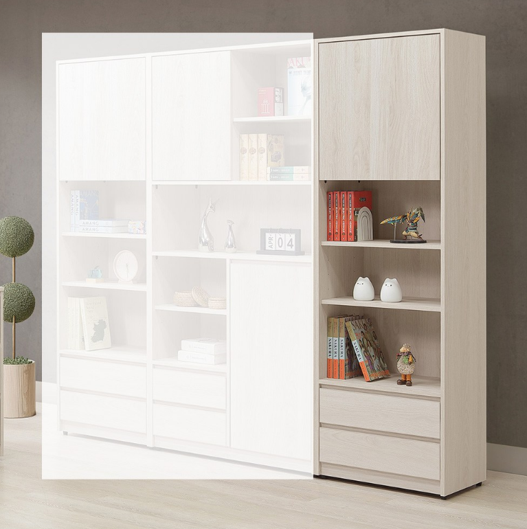 E315-3 緹亞娜2尺書櫃 ⊙活動隔板X3