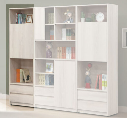 E316-5 卡洛琳北美杉木2尺書櫃 ⊙內附1片活動隔板