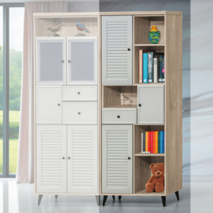 E319-2 太空漫步年輪3*7尺左門書櫃⊙隔板4片