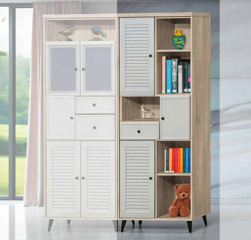 E319-2 太空漫步年輪3*7尺左門書櫃⊙隔板4片