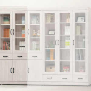 E322-1 鋼刷白中抽2.6尺書櫥