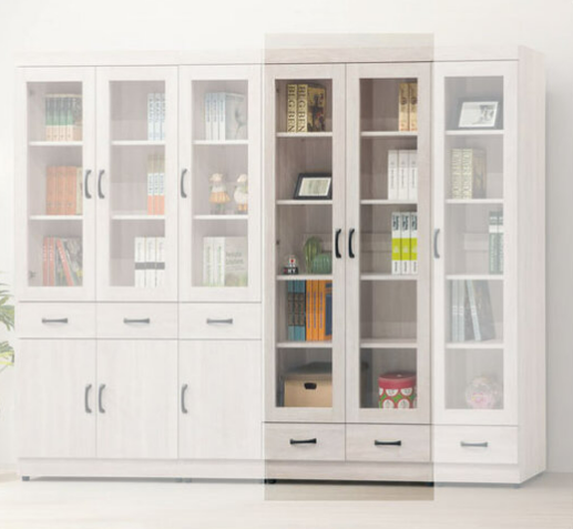 E322-3 鋼刷白下抽2.6尺書櫃