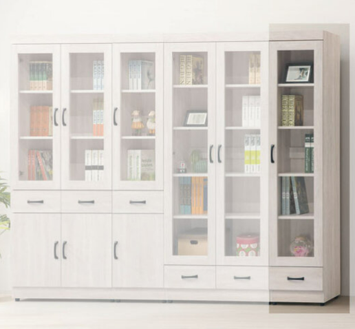 E322-4 鋼刷白下抽1.3尺書櫥