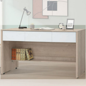 E335-2 肯詩特原橡雙色5尺三抽書桌