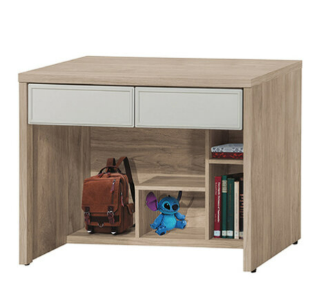 E334-6 太空漫步年輪3.5尺二抽書桌