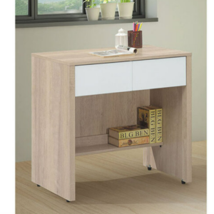 E335-3 肯詩特原橡雙色2.7尺二抽書桌