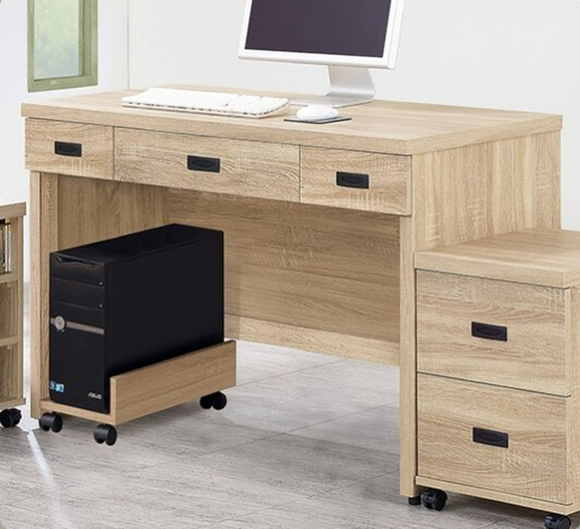 E338-2 法蘭克5尺三抽書桌