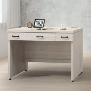 E339-3 鋼刷白4尺三抽電腦桌