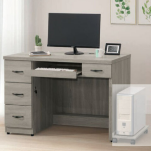 E341-2 金碧4尺電腦桌 ⊙不含主機架/連環鎖、 ⊙附穿線孔、