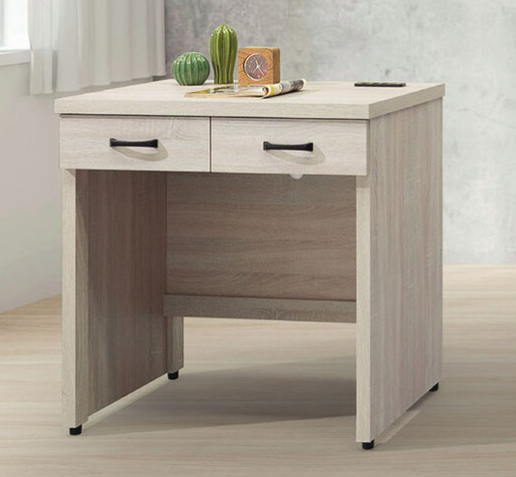 E347-4  鋼刷白3尺二抽電腦桌