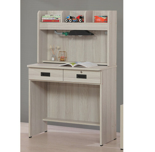 E346-8 白雪杉(鄉村白)2.6尺書桌 全組