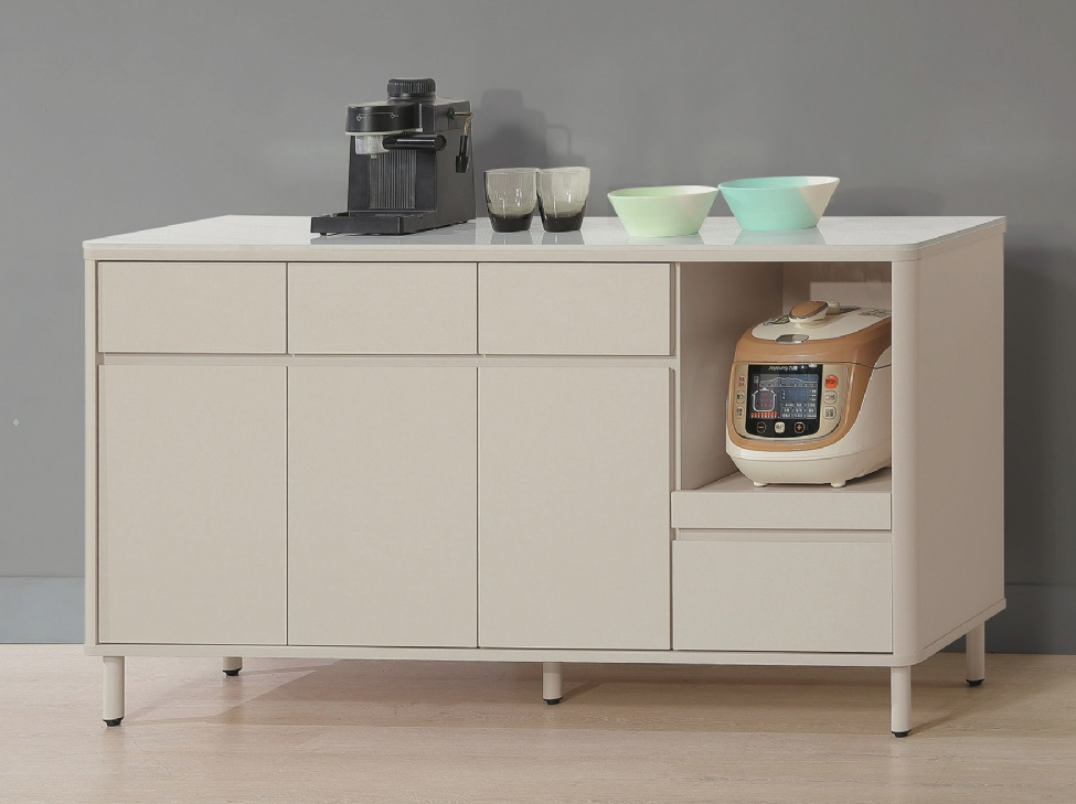 E355-3 曼尼亞5尺餐櫃下座 木門