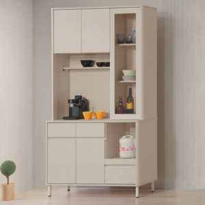 E356-4 曼尼亞4尺餐櫃 全組 木面