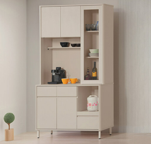 E356-4 曼尼亞4尺餐櫃 全組 木面