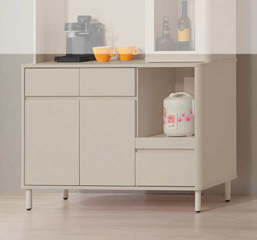 E356-5 曼尼亞4尺餐櫃下座 木面