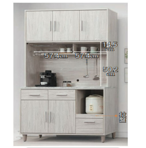 E357-6 迪奧4尺餐櫃 全組