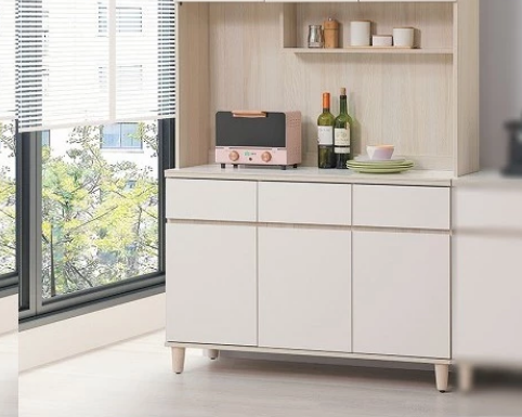 E358-4 艾薇拉5尺木面餐櫃下座 隔板*2