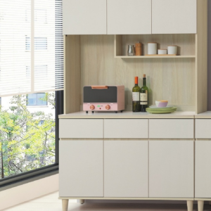 E358-5 艾薇拉4尺岩板餐櫃 全組 附隔板2大2小片