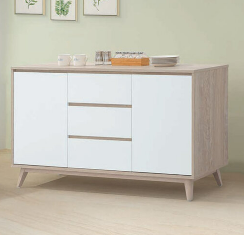 E366-5 肯詩特原橡雙色5尺餐櫃