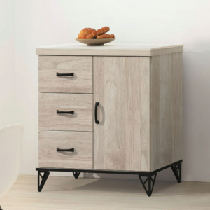 E368-7 白金2.7尺餐櫃 木面