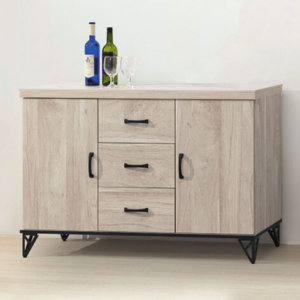 E368-9 白金4尺餐櫃 木面