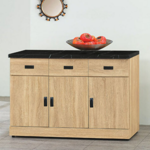 E376-2 法蘭克4尺餐櫃下座 含石面