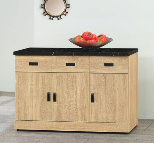 E376-2 法蘭克4尺餐櫃下座 含石面