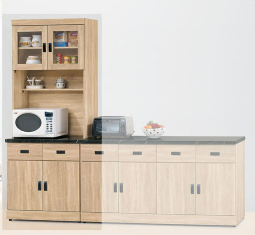 E376-3 法蘭克2.7尺餐櫃整組 含石面