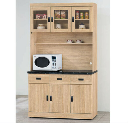 E376-5 法蘭克4尺餐櫃整組 含石面