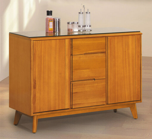 E379-1 米娜淺柚木3.6尺餐櫃 不含玻璃