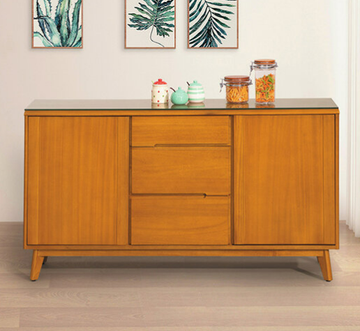 E379-3 米娜淺柚木5尺餐櫃 不含玻璃