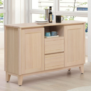 E379-5 米樂實木洗白4尺餐櫃